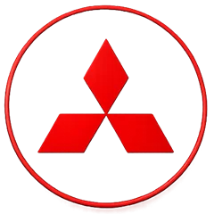 Mitsubishi Electric logo in red circular badge for electrical services