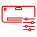 Air conditioning control panel icon for climate control