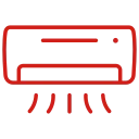 Split system air conditioner icon for cooling services
