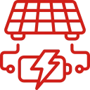 Solar battery storage icon for renewable energy systems