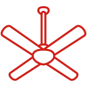 Ceiling fan icon for installation and replacement services