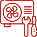 Air conditioner repair icon for maintenance and servicing