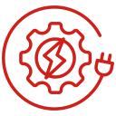 Electrical service icon for residential and commercial electricians