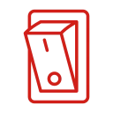 Electrical switch icon for safe power control