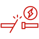 Electrical insulation icon for safe wiring protection