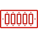 Electrical switch icon for power point and switch installations