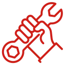 Wrench icon for electrical maintenance and repair services